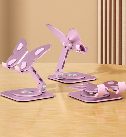 Butterfly Foldable Adjustable Aluminum Alloy Desktop Phone Stand Phone Holder