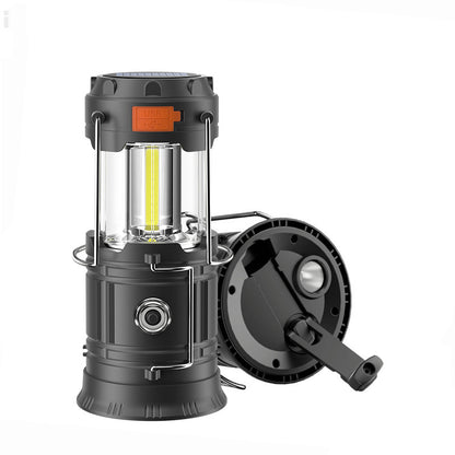 Retractable Solar Dynamo Lantern Hand Cranked Power Generation Lamp