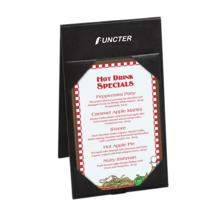 4.5" x 8" Table Tents PU Leather Double-Sided Menu Holders