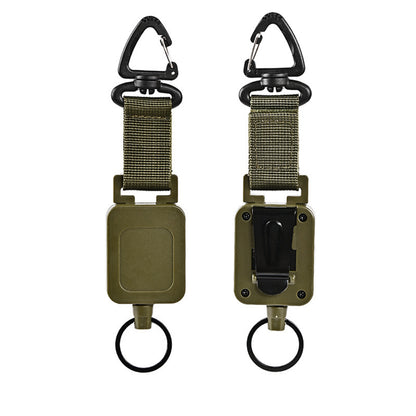 Telescopic Wire Rope Anti-Thief & Anti-Lost Keychain W/ Back Metal Buckle