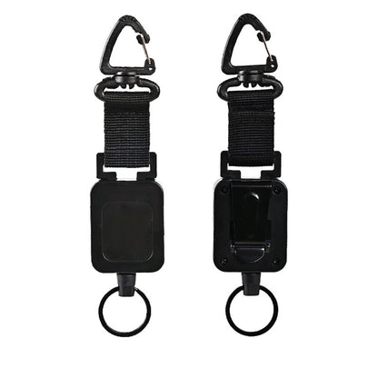 Telescopic Wire Rope Anti-Thief & Anti-Lost Keychain W/ Back Metal Buckle