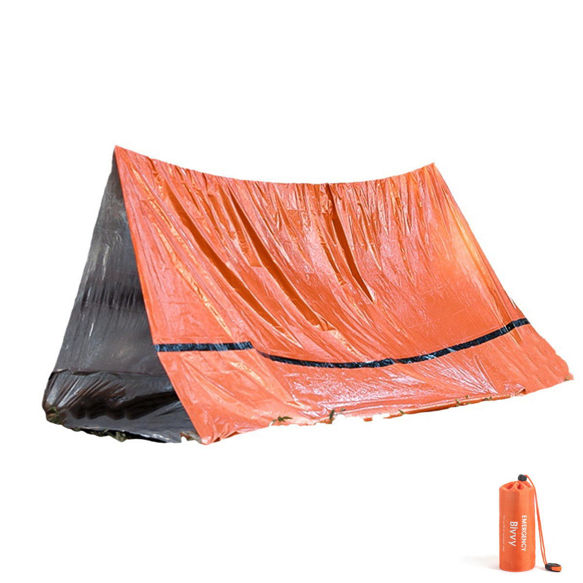 Emergency Tent Survival Shelter Waterproof Tent W/ Survival Whistle Bag
