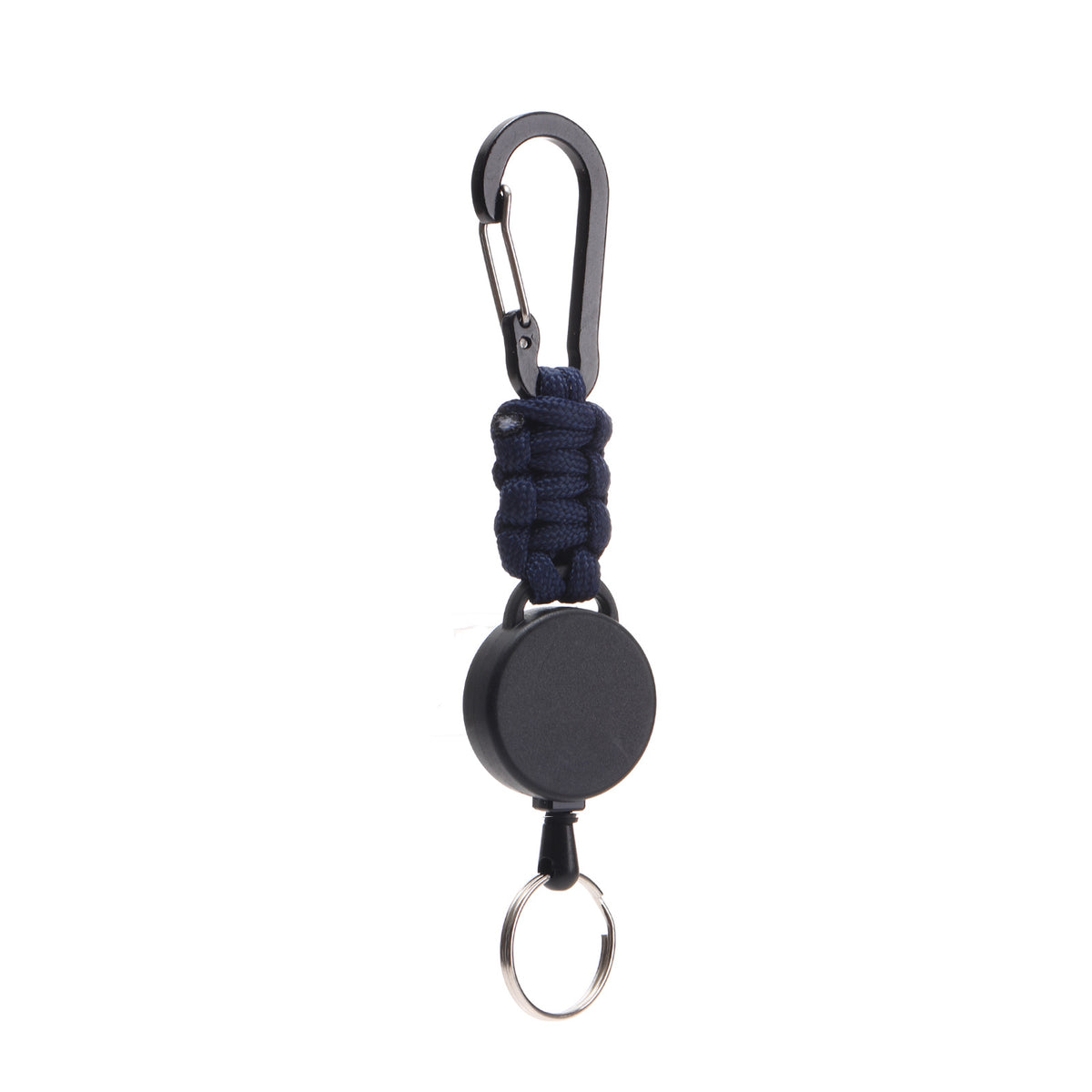 Telescopic Wire Rope Anti-Thief & Anti-Lost Keychain W/ Flat Carabiner