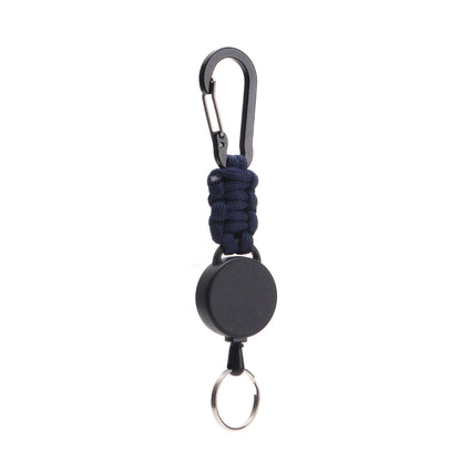 Telescopic Wire Rope Anti-Thief & Anti-Lost Keychain W/ Flat Carabiner