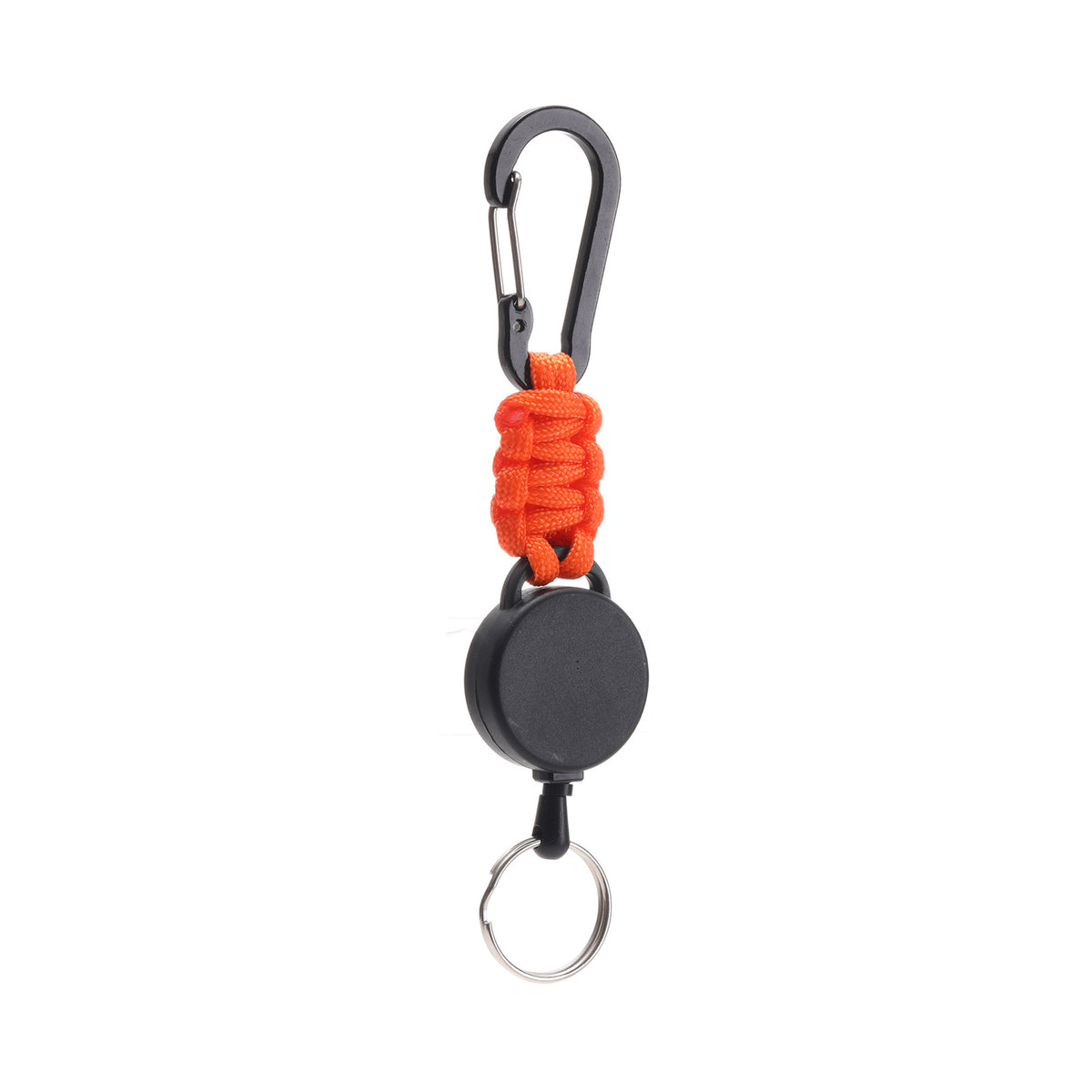 Telescopic Wire Rope Anti-Thief & Anti-Lost Keychain W/ Flat Carabiner