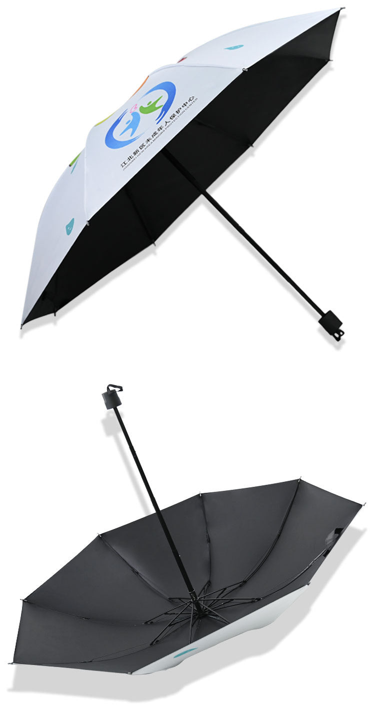 Full Color Digital Outside Surface Semi-Automatic Umbrella Foldable Umbrella