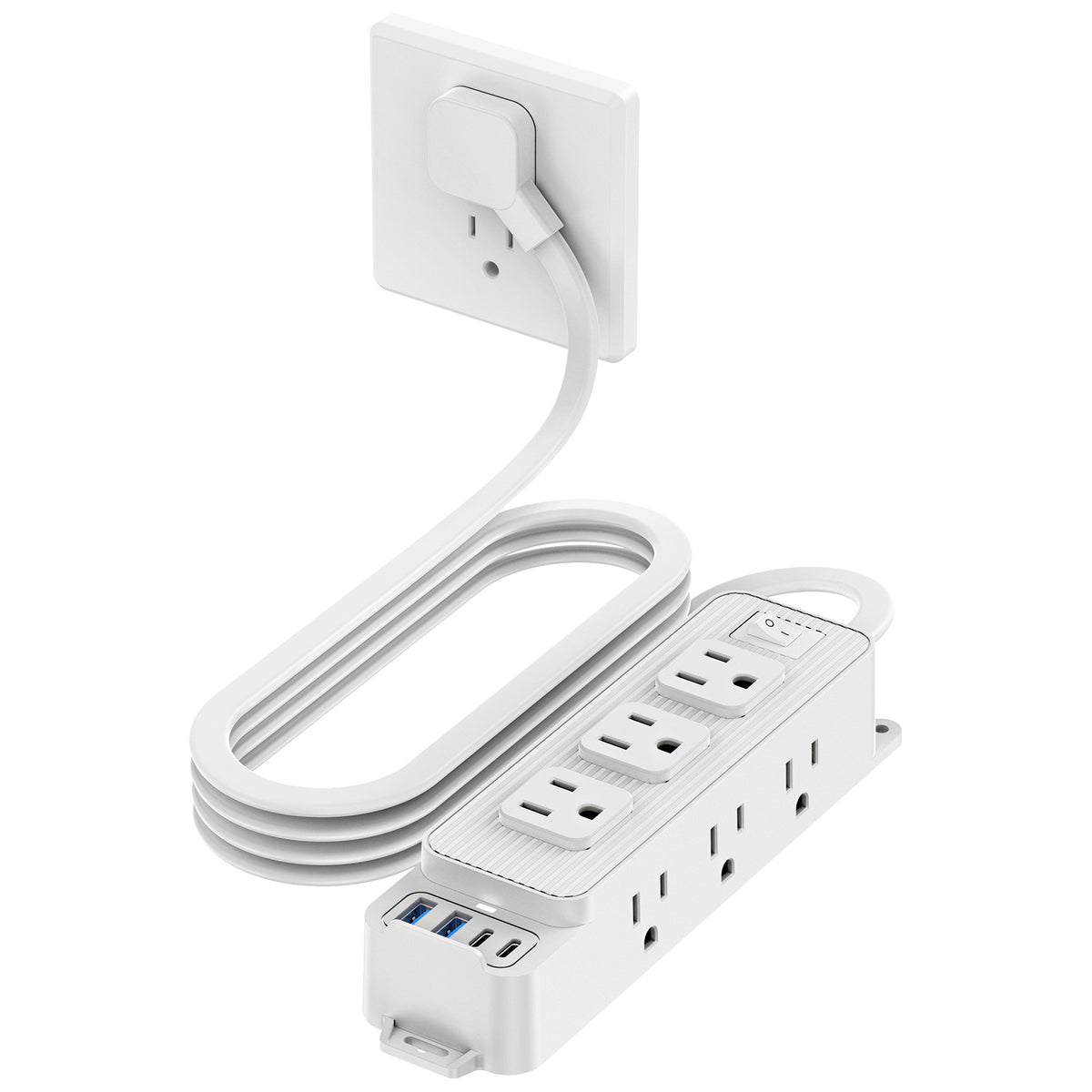 45 Degree Plug 9 Ports 2 USB 2 PD Multiple Function Wall Charger Mold#PC-18