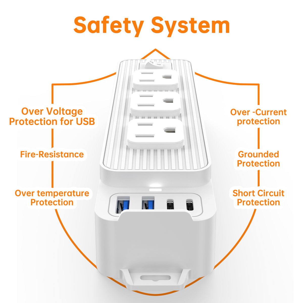 45 Degree Plug 9 Ports 2 USB 2 PD Multiple Function Wall Charger Mold#PC-18