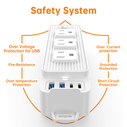 45 Degree Plug 9 Ports 2 USB 2 PD Multiple Function Wall Charger Mold#PC-18