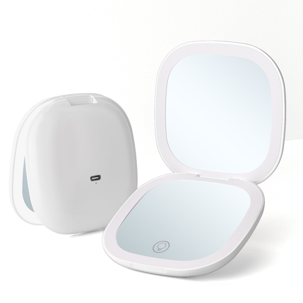 LED Lighted Travel Makeup Mirror 5x Magnification