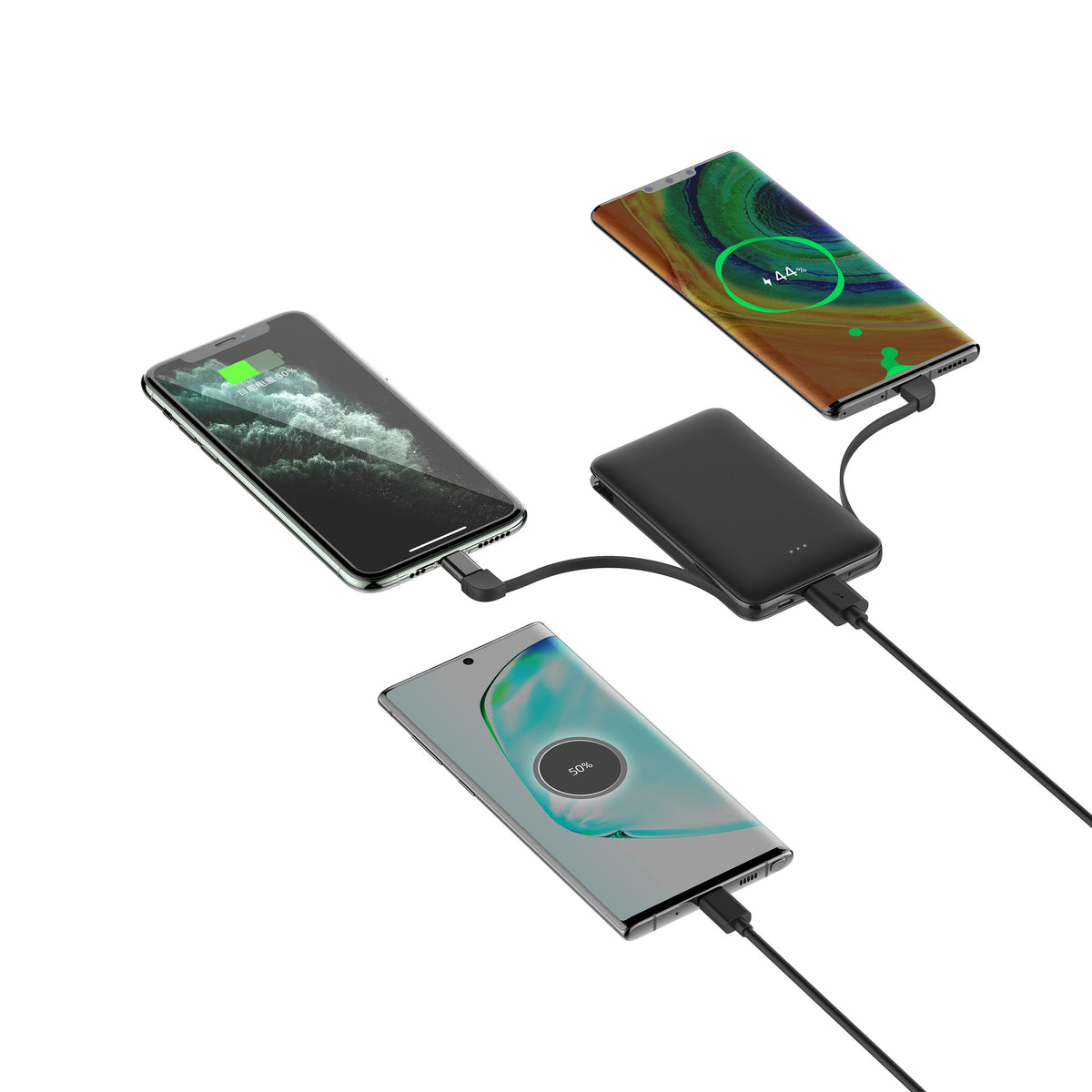 5000 mAh Ultra Thin 3-In-1 Power Bank Card Shape Power Bank