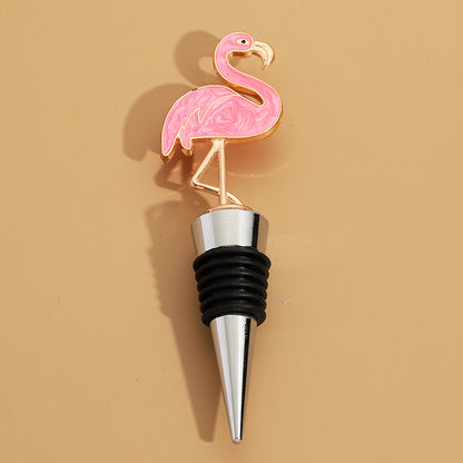 Metal Flamingo Shaped Wine Stopper