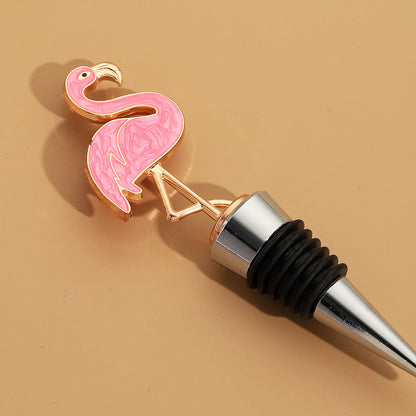 Metal Flamingo Shaped Wine Stopper