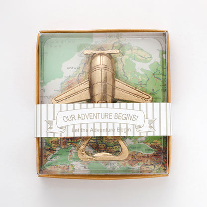 Plane Shaped Bottle Opener W/ Box Packing