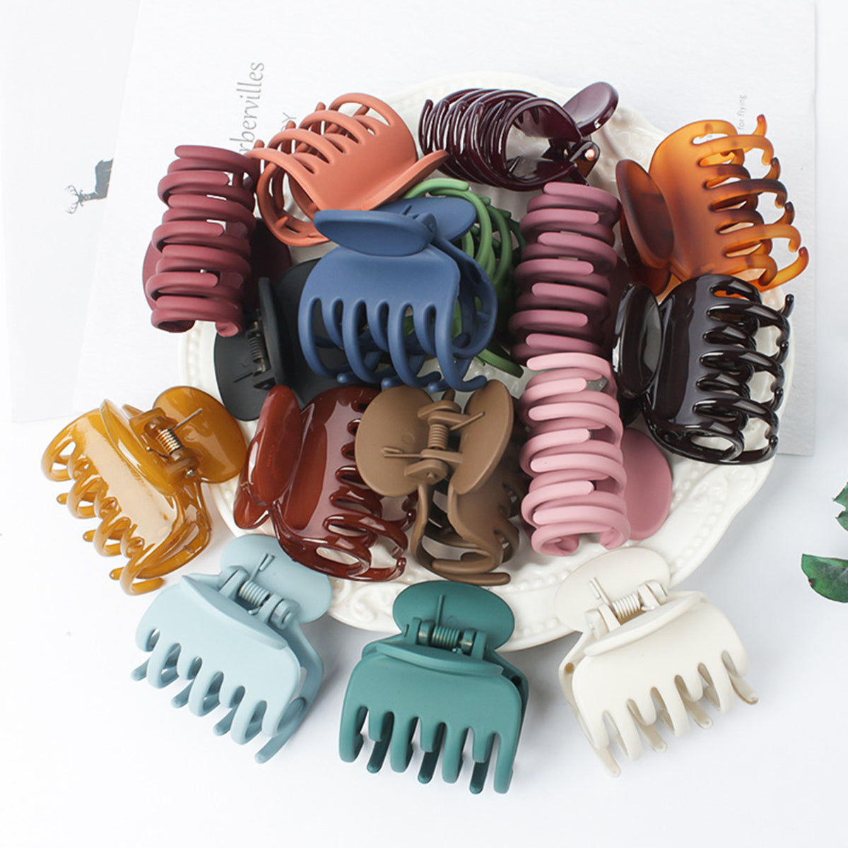 Pure Color Mini Hair Clamp for Girls' Half-Up Ponytail Versatile Hair Grip