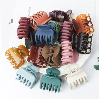 Pure Color Mini Hair Clamp for Girls' Half-Up Ponytail Versatile Hair Grip