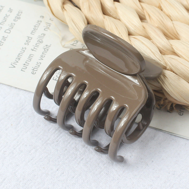 Pure Color Mini Hair Clamp for Girls' Half-Up Ponytail Versatile Hair Grip