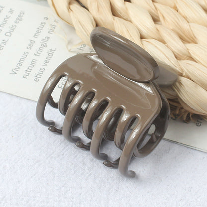 Pure Color Mini Hair Clamp for Girls' Half-Up Ponytail Versatile Hair Grip