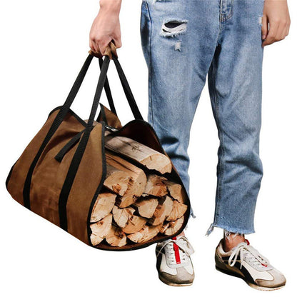 Firewood Log Carrier Tote Bag For Outdoor Camping