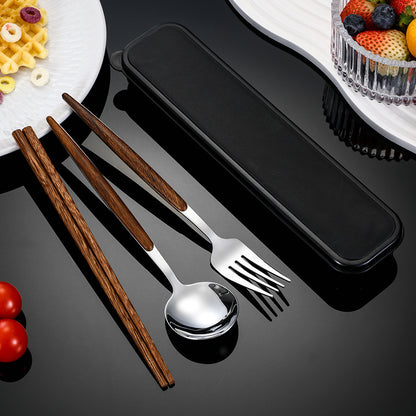 Stainless Steel Spoon Fork Chopsticks Tableware Set