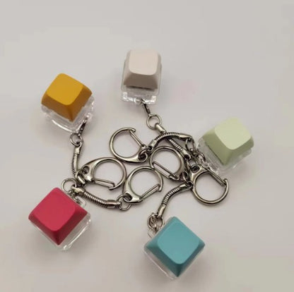 Mechanical Keyboard Key Button Shape Keychain Stress Relieving Keychain