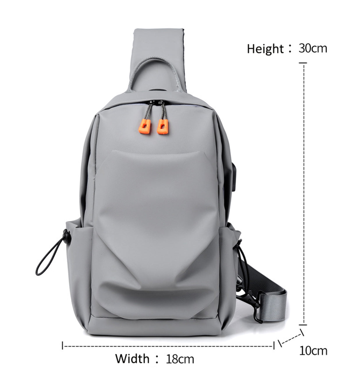 Crossbody Bags Sling Backpack Shoulder Bag Chest Bag Travel Hiking Daypack W/USB Charger Port