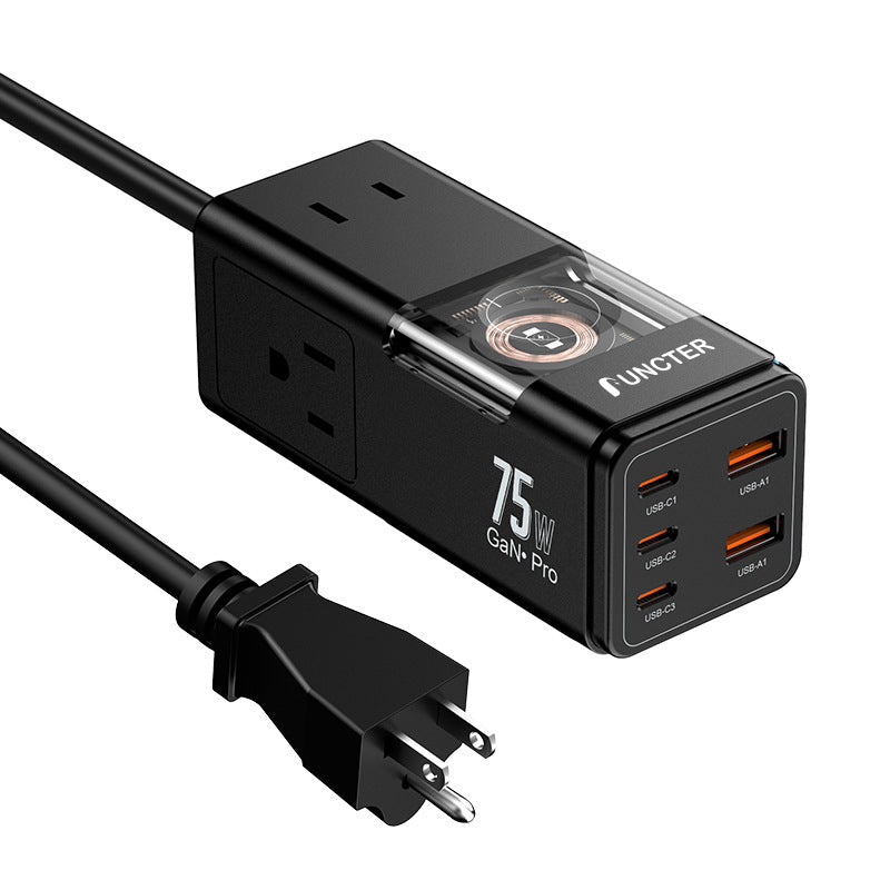 International Travel Adapters W/2 USB Ports & 3 Type C Ports Watch Wireless Charging