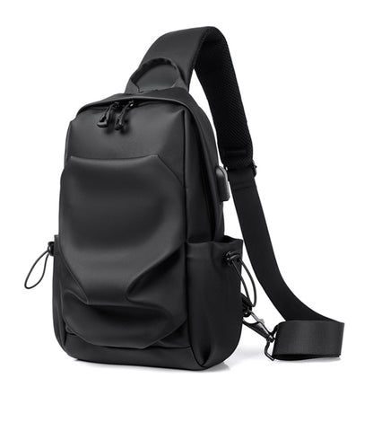 Crossbody Bags Sling Backpack Shoulder Bag Chest Bag Travel Hiking Daypack W/USB Charger Port