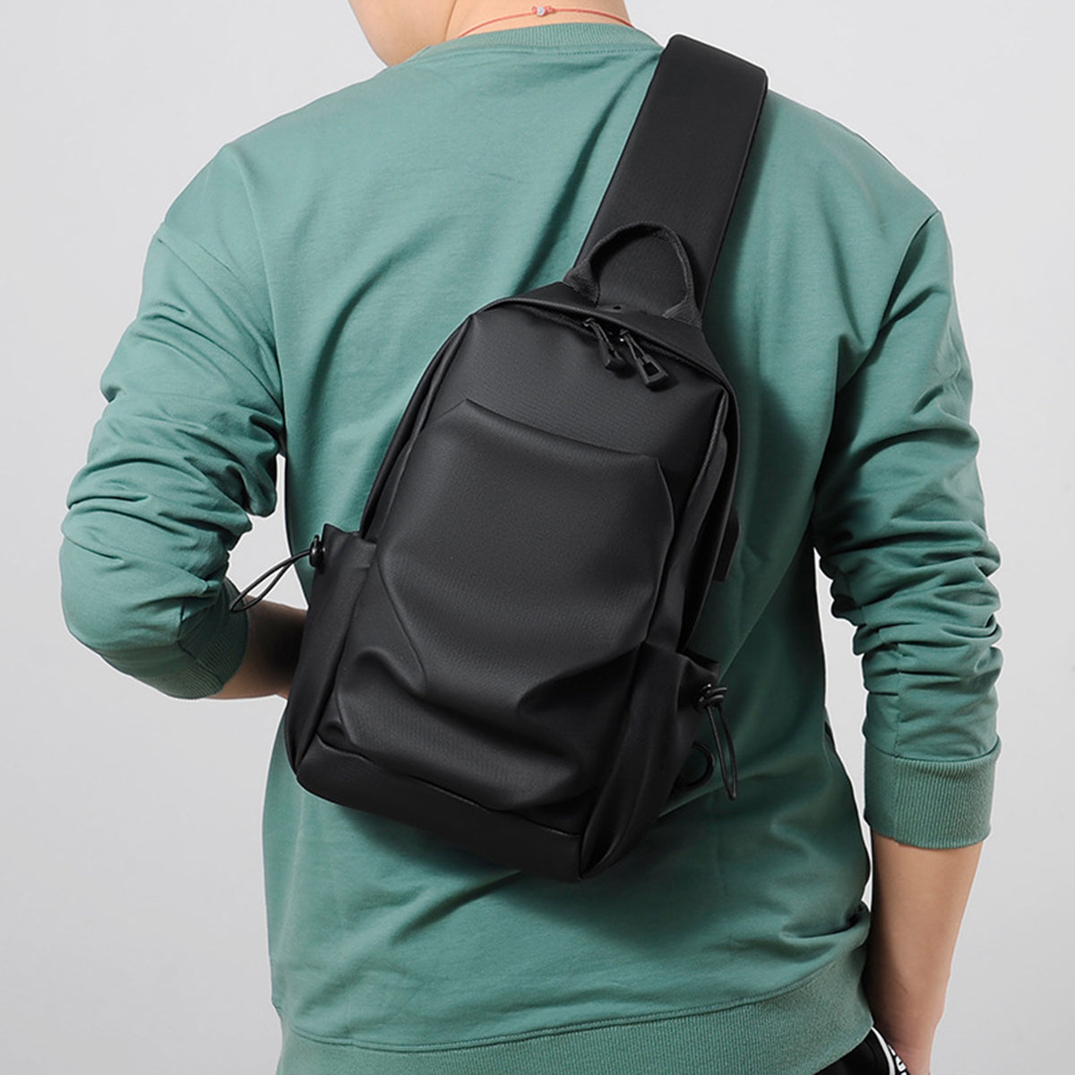 Crossbody Bags Sling Backpack Shoulder Bag Chest Bag Travel Hiking Daypack W/USB Charger Port
