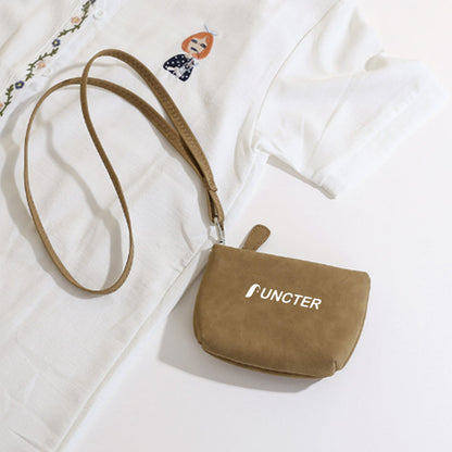 Matte Leather Mini Neck Hanging Women's Wallet