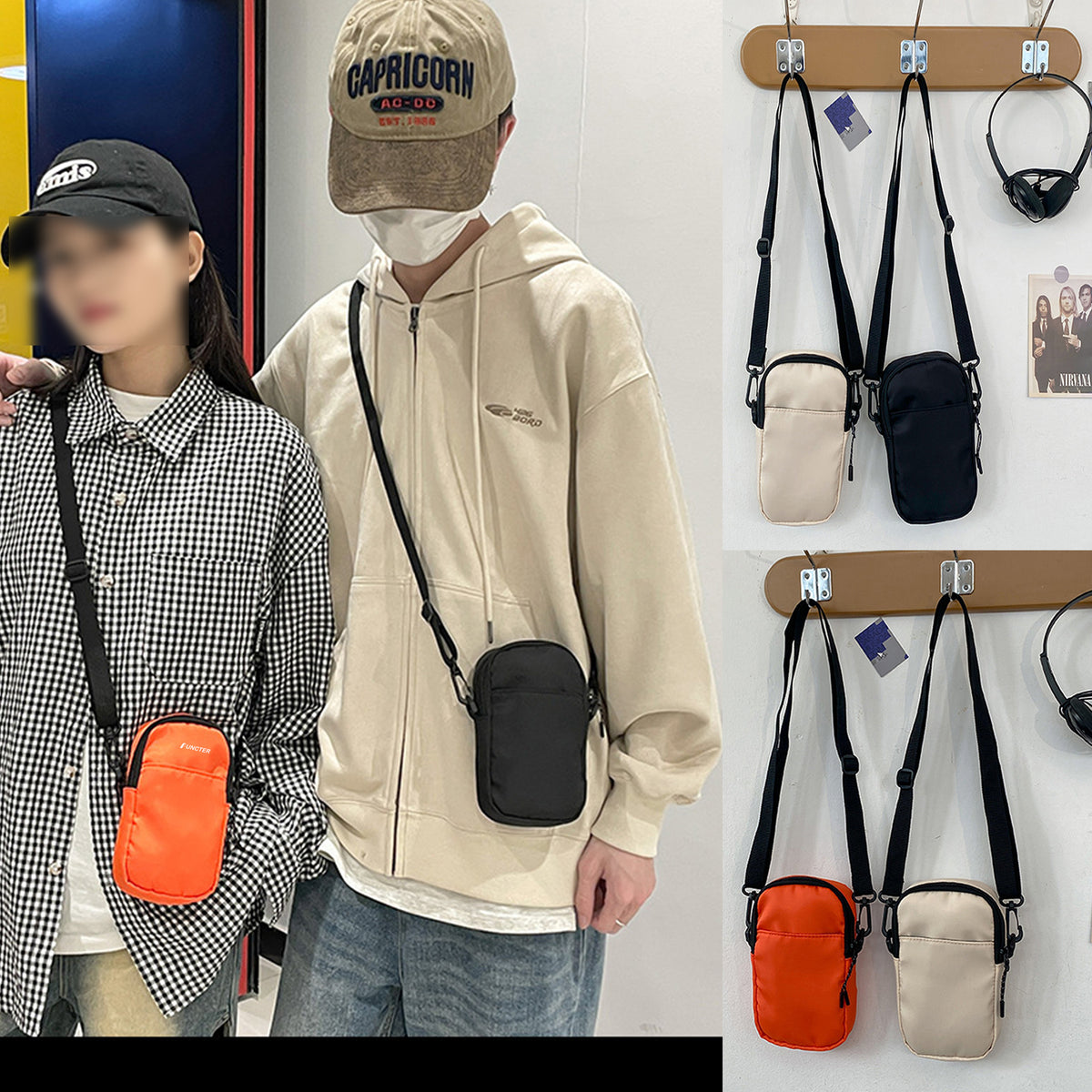 Lightweight Cell Phone Purses Small Crossbody bags Travel Pouch Shoulder Bag for Women/Men