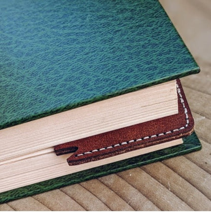 Vintage Maple Leaf Leather Bookmark