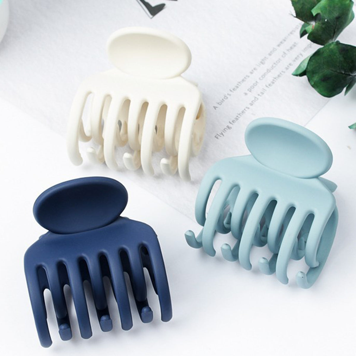 Matte Pure Color Mini Hair Claw Clips