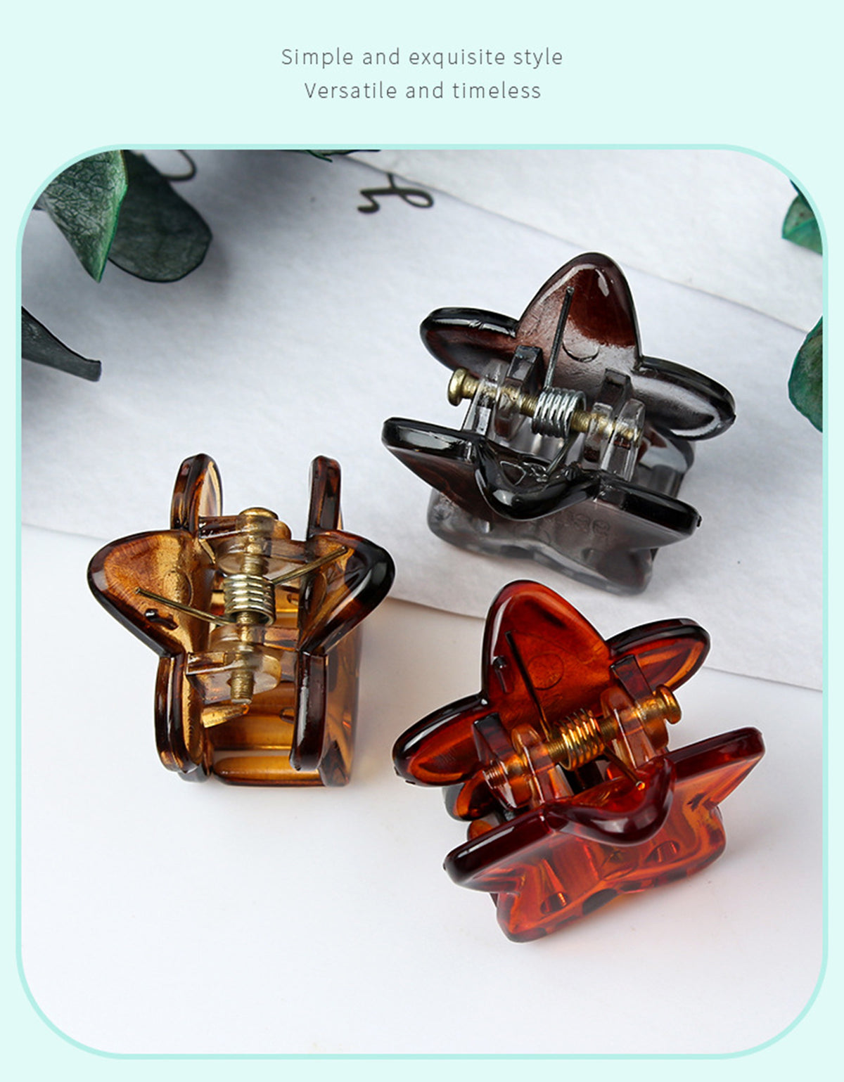 Matte Mini Transparent Starry Bang Clip