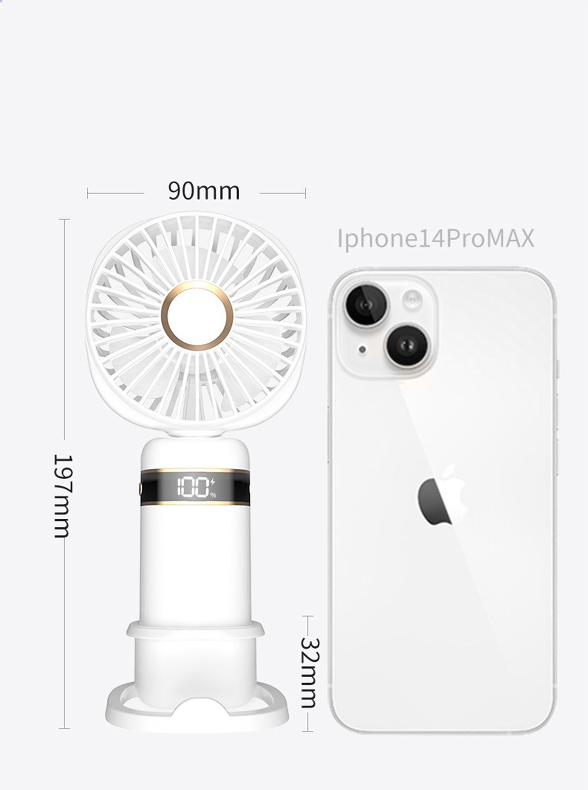 USB-Powered Foldable Neck/Desktop Mini Fan