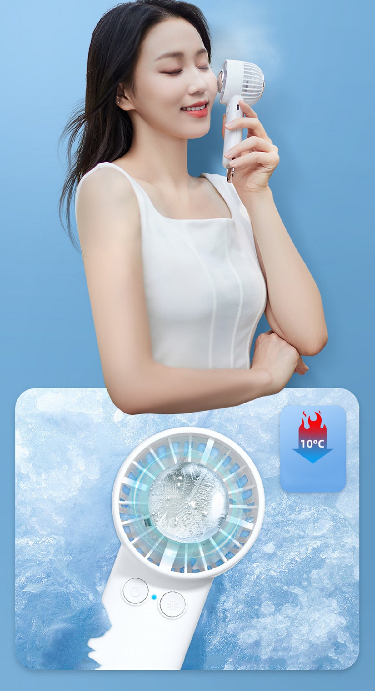 Portable Refrigeration Cooling Fan With Clip