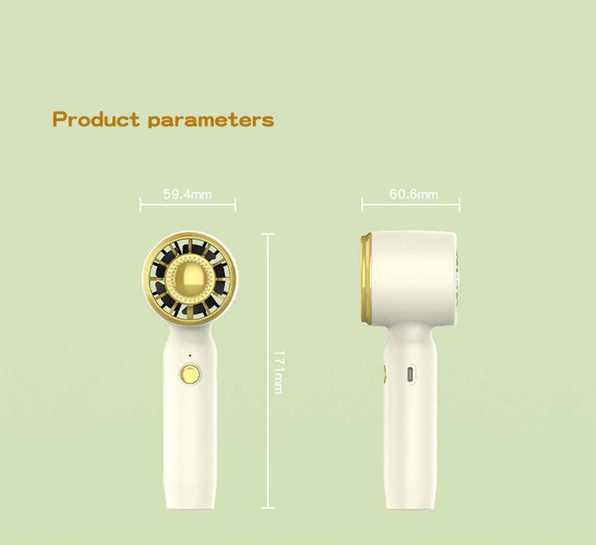 Portable Handheld Fan Speed(1-100) Adjustable Turbo Mini Rechargeable Fan
