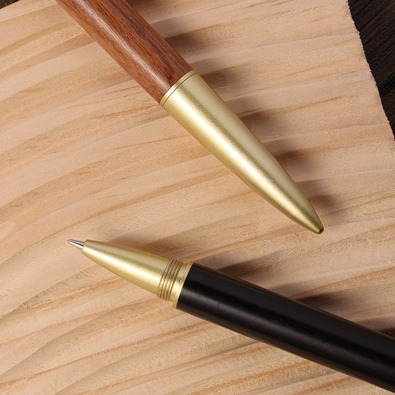 Brass Zodiac Black Sandalwood Ballpoint Pen Business Pen Set 12 Pens