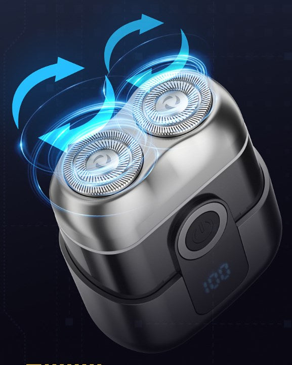 Mini Dual-Head Electric Shaver,Waterproof Mini Electric Shaver for Men