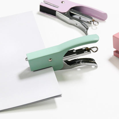 Macaron Color No-Clamp Metal Handheld Stapler