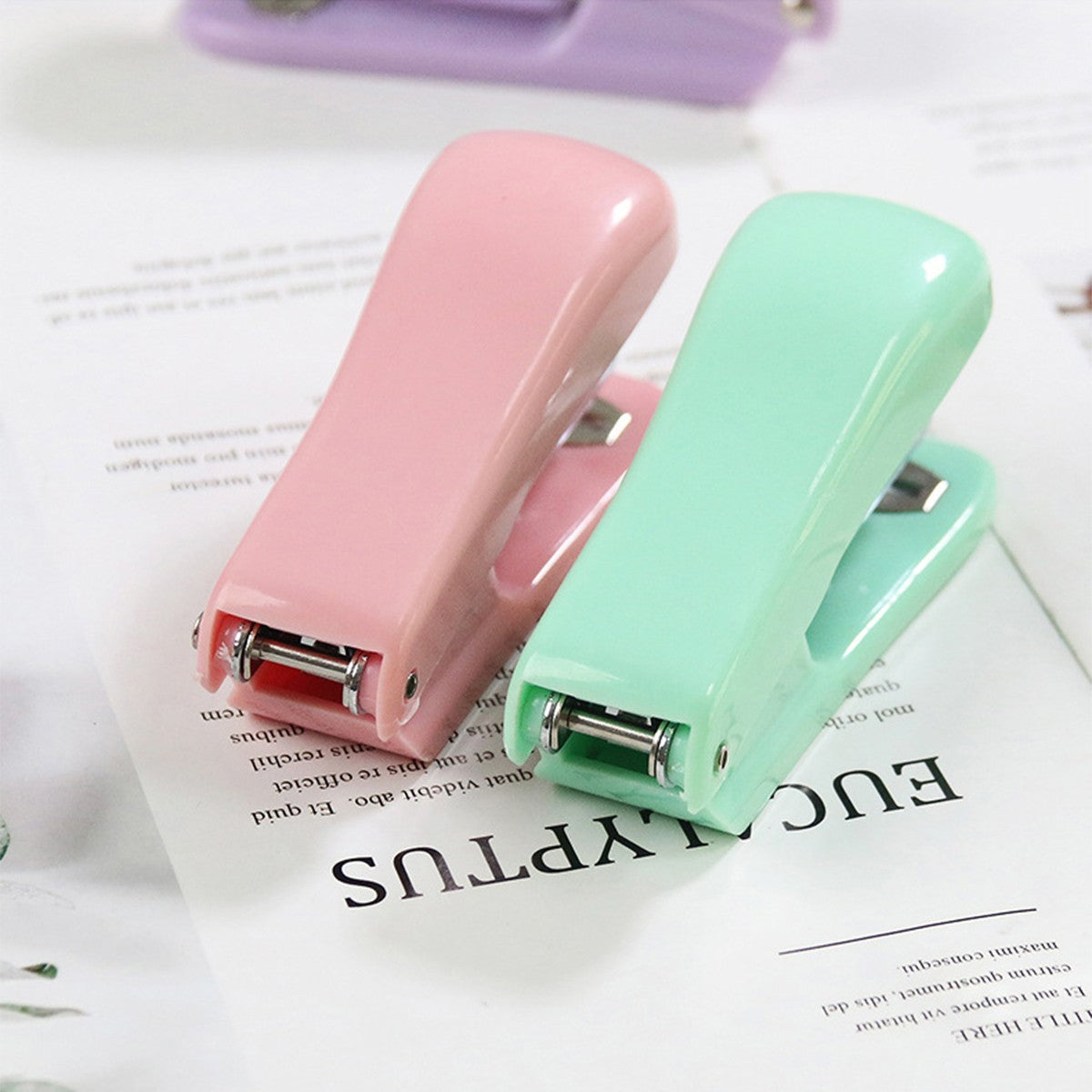 Macaron Color Multifunctional Handheld Stapler