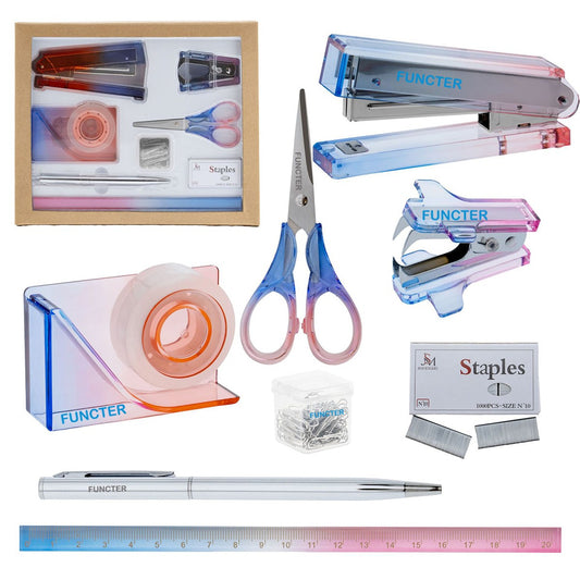 Two Color Acrylic Stapler Stationery 8 PCS Set #3