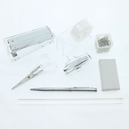 Mini Transparent Acrylic Stapler Stationery 8 PCS Set #4