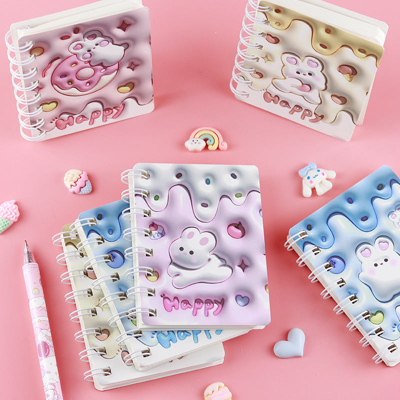Cubic Cute Fairy Tale Style Side Flip Spiral Notepad/80sheets