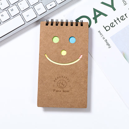 Personalized Spiral A6 Kraft Cover Index Sticky Notes Set Customizable Notebook