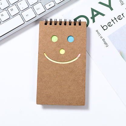 Personalized Spiral A6 Kraft Cover Index Sticky Notes Set Customizable Notebook