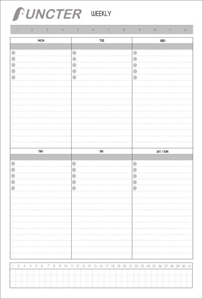Simple Self-Discipline Weekly Planner/40 Sheets