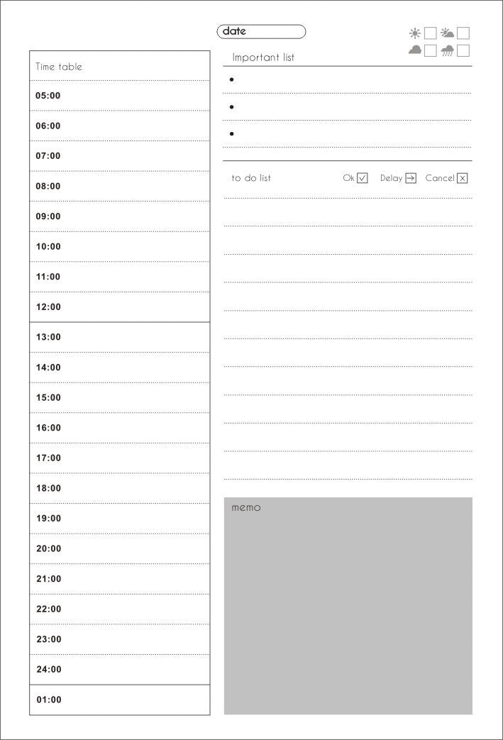 Simple Self-Discipline Daily Planner/40 Sheets