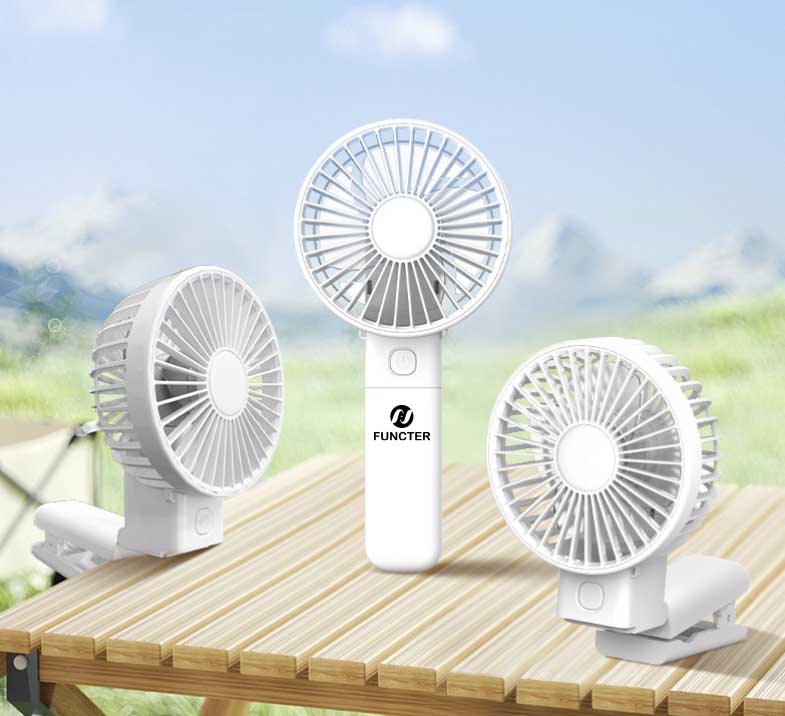 Portable Rechargeable Mini Fan W/ Clip Handheld Foldable Fan
