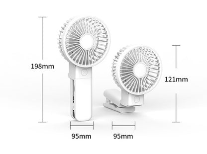Portable Rechargeable Mini Fan W/ Clip Handheld Foldable Fan